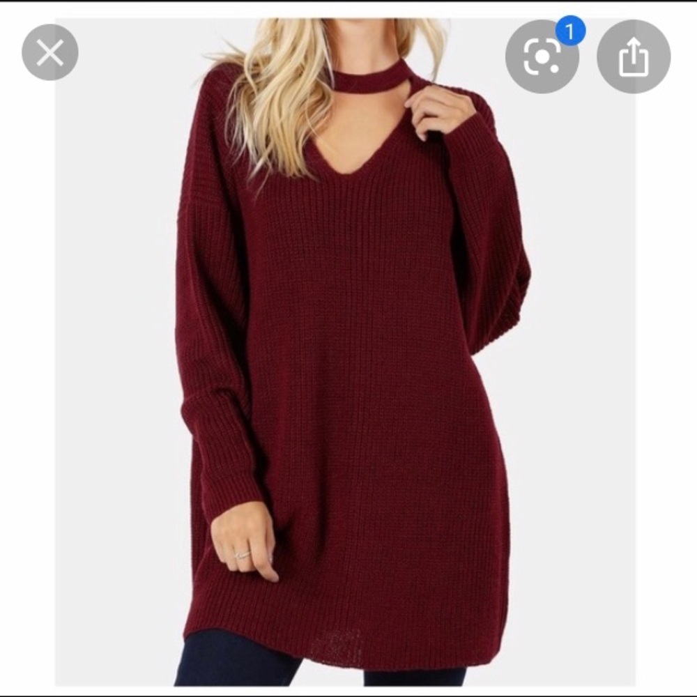 LF maroon knit sweater